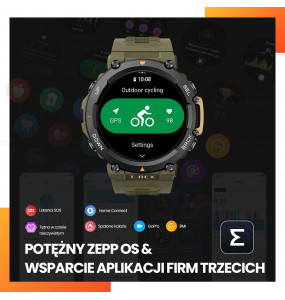Smartwatch Amazfit T-Rex 2 Wild Green