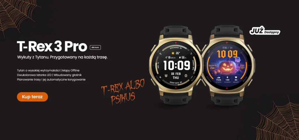 Nowy rozmiar, ten sam charakter: Amazfit T-Rex 3 Pro 44 mm już dostępny!