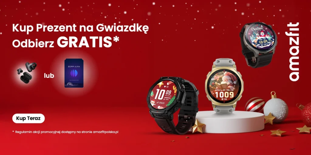 Świąteczna promocja Amazfit: kup smartwatch, odbierz prezent