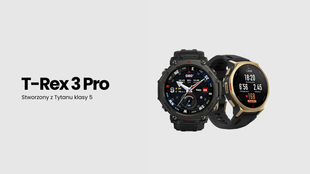 Amazfit T-Rex 3 Pro – superwytrzymały smartwatch z tytanu klasy 5