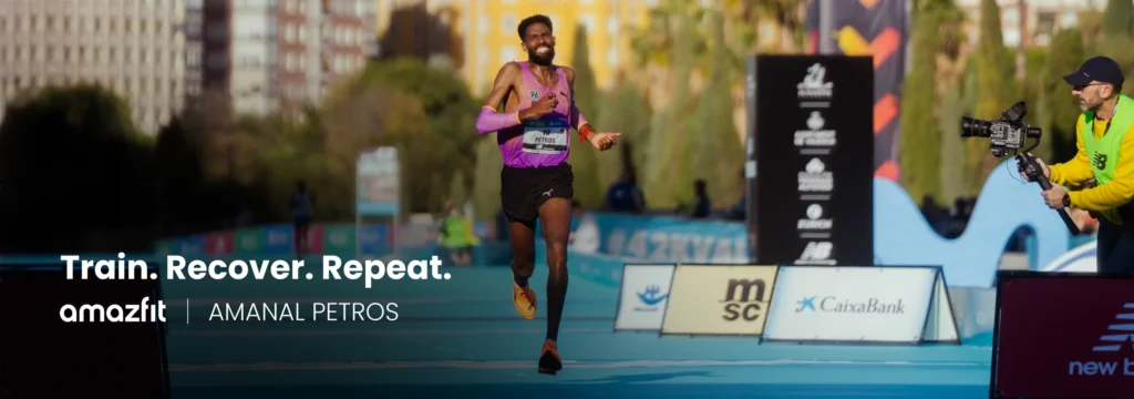 Amanal Petros ustanawia rekord Niemiec. Dane z Amazfit Balance 2 pokazują przebieg maratonu w Walencji