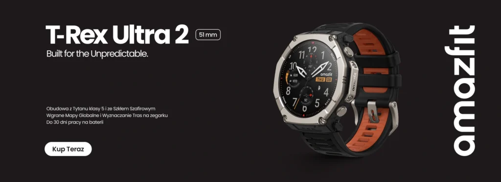 Amazfit T-Rex Ultra 2 – najbardziej zaawansowany zegarek outdoorowy w naszej ofercie