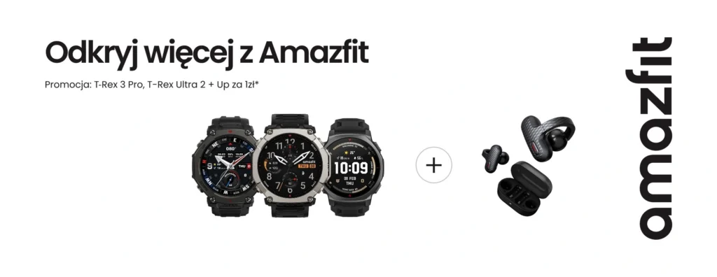 T-Rex + Amazfit Up za 1 zł! Ruszyła wyjątkowa promocja dla fanów aktywnego stylu życia
